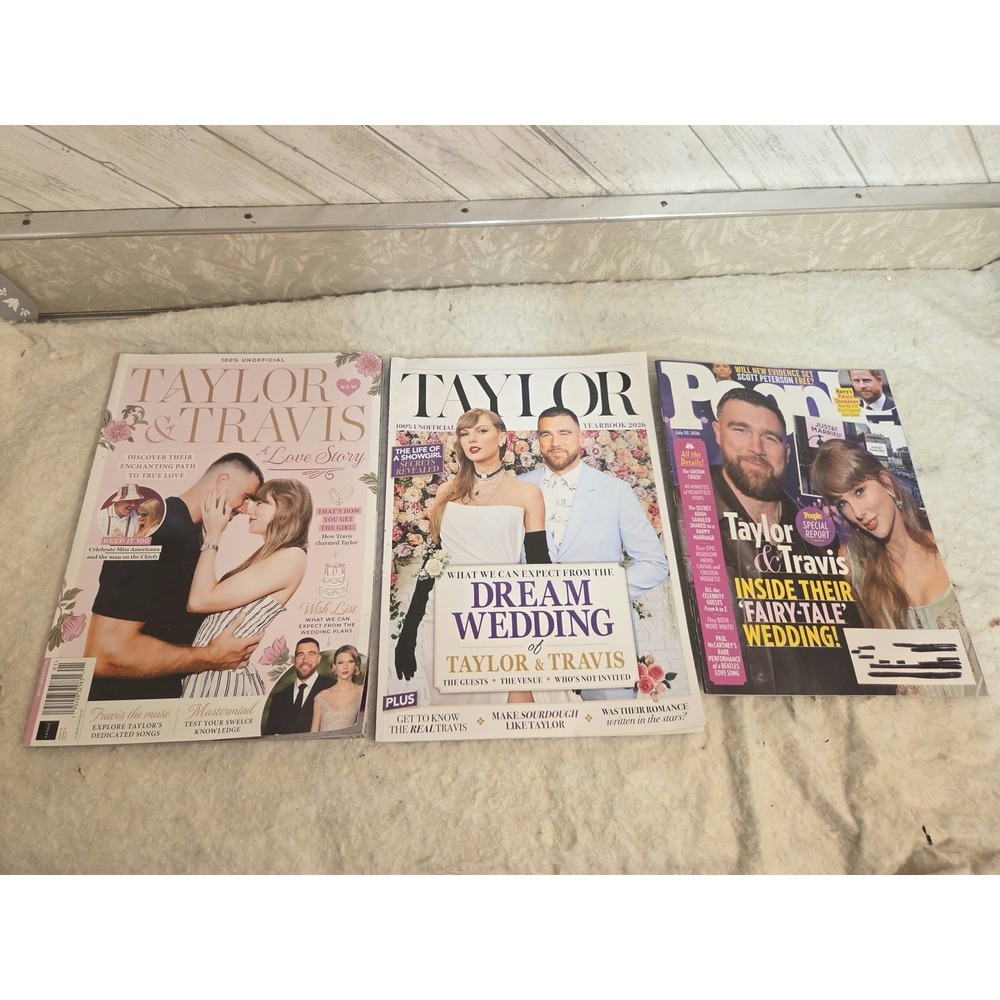 Lot Of 3 Taylor Swift Travis Kelce Magazines People July 2026 Wedding Issue